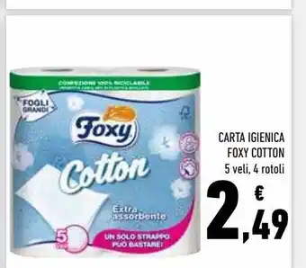 Conad Superstore Carta igienica foxy cotton offerta