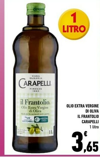 Conad Carapelli Olio Extra Vergine Di Oliva Il Frantolio 1000 G(ml) offerta