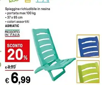 Adriatic Spiaggina Richiudibile In Resina