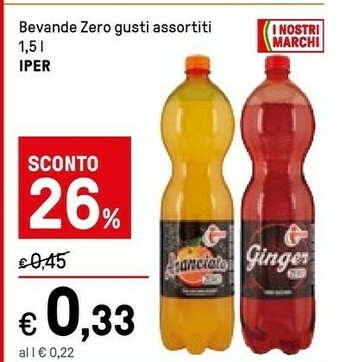 Iper La Grande Bevande analcoliche offerta