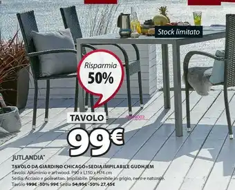 JYSK Tavolo Da Giardino Chicago offerta