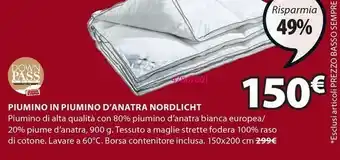JYSK Piumino In Piumino D'antra Nordlicht offerta