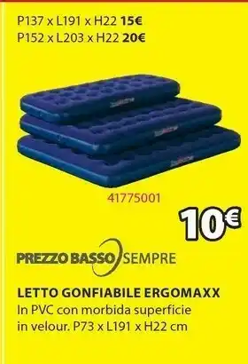 JYSK Letto Gonfiabile Ergomaxx offerta