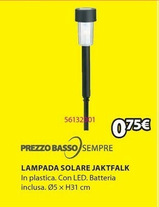 JYSK Lampada Solare Jaktfalk offerta