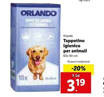Lidl Orlando Tappetino Igienico Per Animali offerta