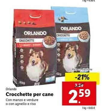 Lidl Orlando Crocchette Per Cane offerta