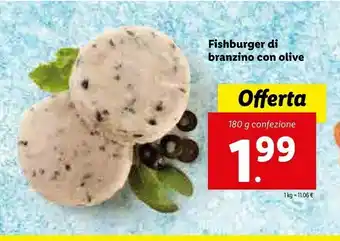 Lidl Fishburger Di Branzino Con Olive offerta