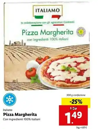 Lidl Italiamo Pizza Margherita Con Ingredienti 100% Italiani offerta