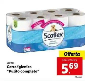 Lidl Scottex Carta Igienica Pulito Completo offerta