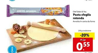Lidl Chef Select & You Pasta Sfoglia Rotonda offerta