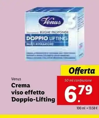 Lidl Venus Crema Viso Effetto Doppio-Lifting offerta