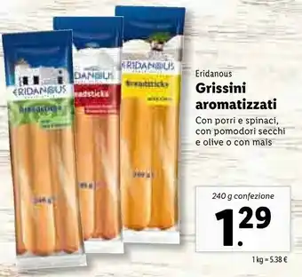 Lidl Eridanous Grissini Aromatizzati offerta
