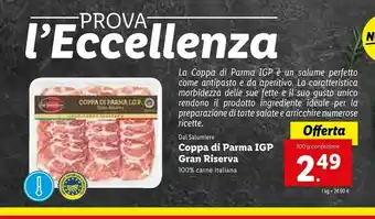 Dal salumiere Coppa Di Parma IGP Gran Riserva