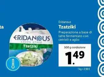 Lidl Eridanous Tzatziki 500 G(ml) offerta