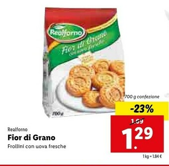 Lidl Realforno Frollini Con Farina Integrale Di Grano Saraceno E Zucchero Di Canna 700 G(ml) offerta