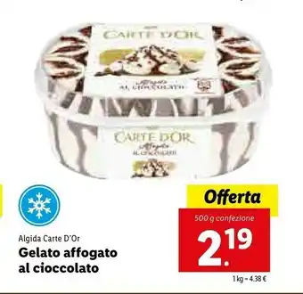 Lidl Algida Carte D'Or Gelato Affogato Al Cioccolato 500 G(ml) offerta