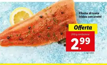 Lidl Filetto Di Trota Iridea Con Aromi offerta