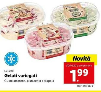 Lidl Gelatelli Pistacchio & Crema 500 G(ml) offerta