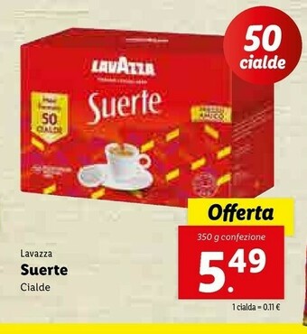Lidl Lavazza Suerte Cialde offerta