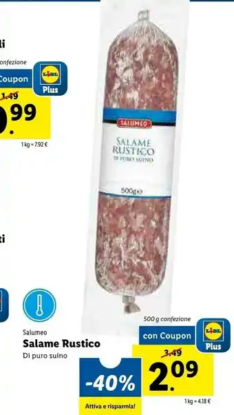 Lidl Salumeo Salame Rustico offerta