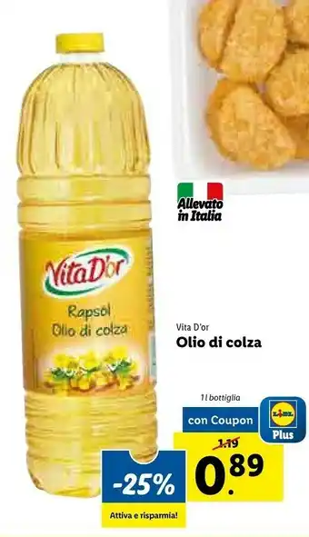 Lidl Vita d'or Olio Di Colza offerta