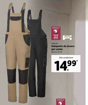 Lidl Parkside Salopette Da Lavoro Per Uomo offerta