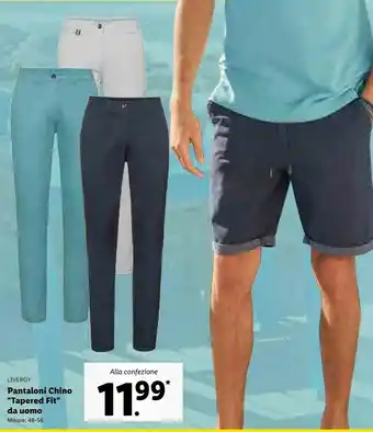 Lidl Pantaloni Chino Tapered Fit Da Uomo offerta