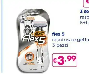 Acqua & Sapone Bic Flex 5 Rasoi Usa E Getta offerta