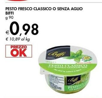 Bennet Biffi Pesto Fresco Classico O Senza Aglio offerta