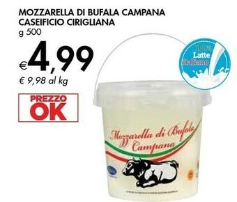 Bennet Cirigliana Mozzarella Di Bufala Campana offerta