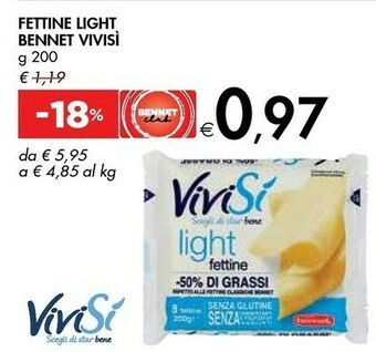 Bennet Bennet Fettine Light Vivisi offerta
