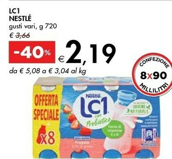 Bennet Nestlè LC1 Vital Fragola 720 G(ml) offerta