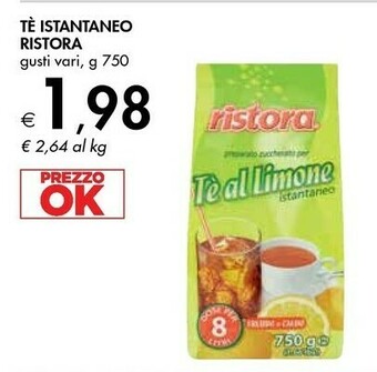 Bennet Ristora Tè Al Limone Istantaneo 750 G(ml) offerta