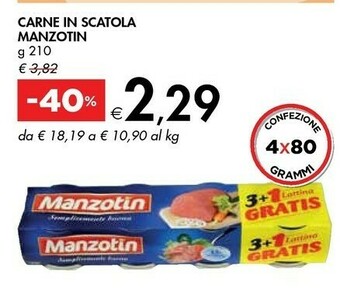 Bennet Manzotin Carne In Scatola offerta