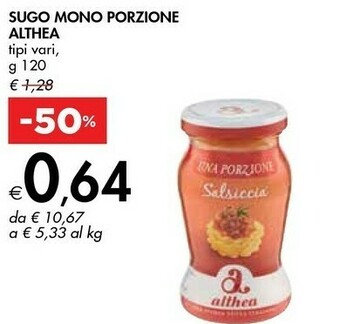 Bennet Althea Sugo Mono Porzione offerta