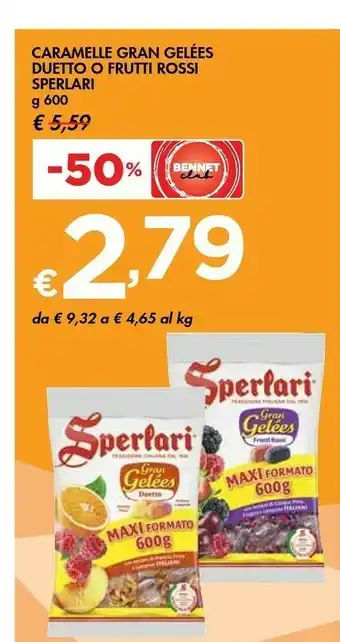 Bennet Sperlari Caramelle Gran Gelées Duetto / Frutti Rossi offerta