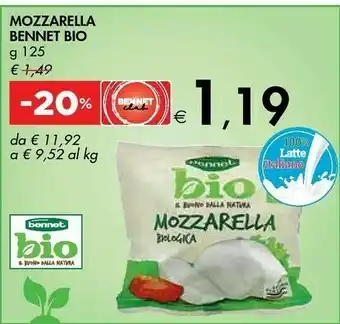 Bennet Bennet Mozzarella Bio offerta