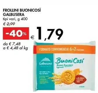 Bennet Galbusera Buoni Così Ai Cereali 400 G(ml) offerta