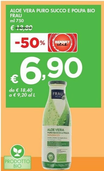 Bennet Frau Aloe Vera Puro Succo E Polpa Bio offerta