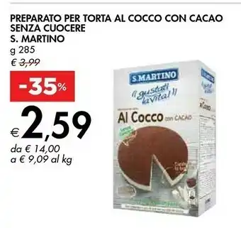 Bennet Martino S. Preparato Per Torta Al Cocco Con Cacao Senza Cuocere offerta