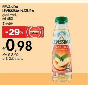 Bennet Levissima Bevanda Natura offerta