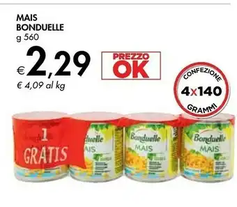 Bennet Bonduelle Mais Lattina 560 G(ml) offerta