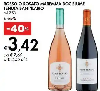 Bennet Tenuta Sant'Ilario Rosso / Rosato Maremma DOC Elume offerta