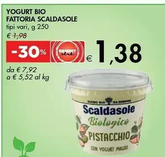 Bennet Scaldasole Fattoria - Yogurt Biologico Magro Pistacchio 250 G(ml) offerta