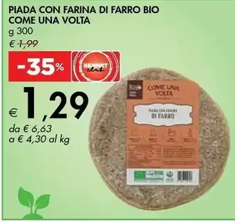 Bennet Come una volta Piada Con Farina Di Farro Bio 300 G(ml) offerta