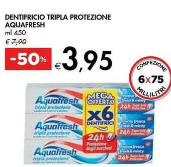 Bennet Aquafresh Dentifricio Tripla Protezione offerta