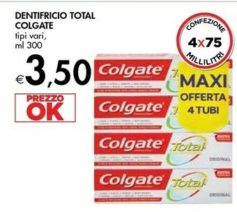 Bennet Colgate Dentifricio Total offerta
