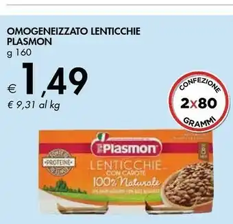 Bennet Plasmon Omogeneizzato Lenticchie offerta