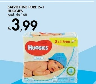 Bennet Huggies Salviettine Pure 2+1 offerta