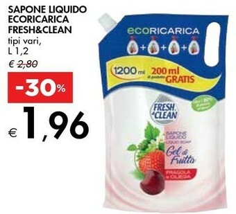 Bennet Fresh & Clean Sapone Liquido Ecoricarica offerta